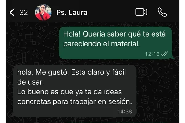 Testimonio de Ps. Laura sobre la claridad del material.